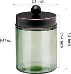 3 Pack Apothecary Jar Canisters Bathroom Vanity Organizer - Image 7