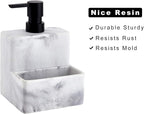 zccz Soap Dispenser with Sponge Holder, Marble Look Liquid Hand and Dish Soap - Image 5