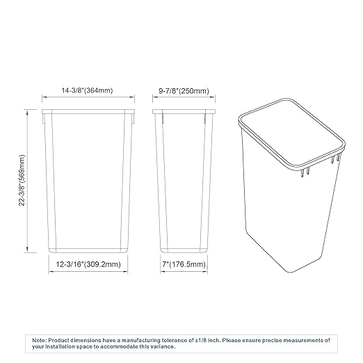 Dowell 50Qt Waste Trash Container, - Image 7