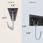 Cociat 2pcs Utensil Racks with 6 Hooks 11 Inch Mug Holder Under Cabinet Kitchen - Image 3