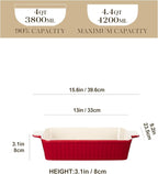 MALACASA 4.4 QT Baking Dish, 9x13 Large Casserole Dish - Image 2