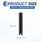 MECCANIXITY 120Pcs Slotted Split Roll Pins 1/10 Inch Dia. 4/5 Inch Length 65Mn - Image 2