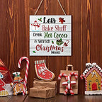 Blulu Christmas Wooden Hanging Sign Winter Coffee Bar Wall Decor, Classic - Image 5