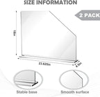 Vesici 2 Pcs Clear Acrylic Sink Splash Guard Freestanding Panel Barrier - Image 2