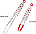 Kitchen Tongs, Premium Stainless Steel, Food-Grade Silicone Tips - Image 2