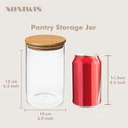 32oz 6PCS Round Airtight Glass Food Storage Jars, Stackable Spice Jar, Kitchen - Image 4