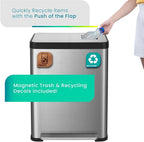 Home Zone Living 19 Gallon Kitchen Trash Can - Image 4