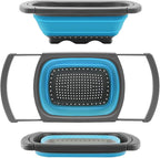 Qimh Colander Collapsible, Colander Strainer Over the Sink Food Colanders by Qimh
