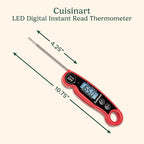 Cuisinart LCD Digital Instant Read Thermometer, Water Resistant Meat Thermometer - Image 2
