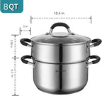 SLOTTET Stainless Steel 8 Quart Stock Pot - Image 6