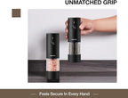 Black Stainless Steel Electric Salt and Pepper Grinder Set - Image 5