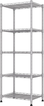 REGILLER 5-Wire Shelving Metal Storage Rack Adjustable Shelves, Standing by REGILLER