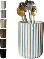 TOPYOKK Stoneware Coffee Bar Utensil Holder Tea & Coffee Spoon & Stirrer Holder by TOPYOKK
