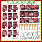 Qinyoung 48 Pcs Christmas Kitchen Oven Mitts Pot Holders, Buffalo Plaid - Image 3