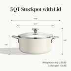 Redchef Ceramic Stock Pot with Lid, Soup Pot - Image 6