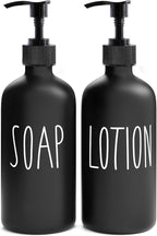 MOMEEMO Matte Black Soap Dispenser Bathroom Set, Contains Lotion and Hand Soap by MOMEEMO