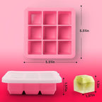 Silicone Ice Cube Tray with Lid, 9x1.3 inch, Small Ice Cube Trays - Image 6