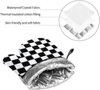 Checkered Black and White Plaid Oven Mitts and Pot Holders Set of 4, Heat - Image 3