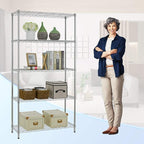 BestOffice | 5-Tier Wire Storage Shelves | 36x14x72 | Chrome | - Image 4