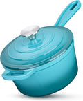 HaSteeL 1 QT Cast Iron Saucepan, Mini Enamel dutch oven by HaSteeL
