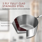 LOLYKITCh Tri-Ply 3 QT Stainless Steel Saucepan - Image 2