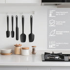 Coukre Silicone Spatula Set of 5, High Temperature Resistant, Food Grade - Image 4
