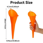 2-Pack Long Neck Multi-Purpose Spill Saver Plastic Funnel - Image 2