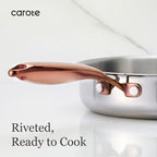 CAROTE 10" Tri-Ply Stainless Steel Deep Frying Pan - Image 6