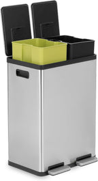 Simpli-Magic 16 Gallon Step Trash Can – Dual Compartment Kitchen Garbage Can by Simpli-Magic