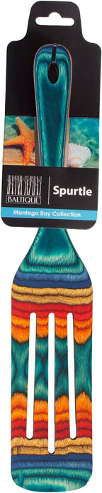 Baltique Montego Bay Collection 13" Wooden Spurtle Spatula – Colorful Birch - Image 8