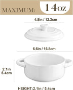 MALACASA Mini Cocotte Set - 14 OZ Small Casserole Dishes - Image 2