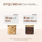 ComSaf 0.7 Qt Glass Food Storage Jars Set of 4, Pantry Organization Jar - Image 3