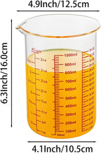 High Borosilicate Glass Measuring Cup-V-Shaped Spout，Glass Measuring Beaker - Image 7