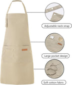 Tosewever Art Aprons for Women Painting Pottery Baking, Mens Buckle Straps - Image 6