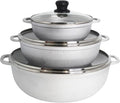 IMUSA Caldero Stock Pot with Glass Lid 3pc Set, 1.5/3.5/7 QT, Cast Aluminum by VisitIMUSA