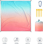 WIWIGO Beach Blanket Waterproof Sandproof Beach Mat 79" X 83"/10'x9'for 2-8 - Image 2