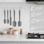 Coukre Silicone Spatula Set of 5, High Temperature Resistant, Food Grade - Image 4
