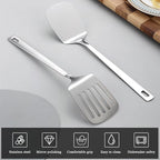 Kyraton Stainless Steel Spatulas Set, Solid Turner, Kitchen Spatulas - Image 3