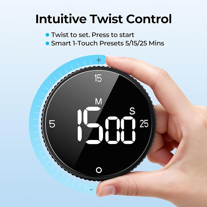 USB Rechargeable Magnetic Kitchen Timer - Image 4