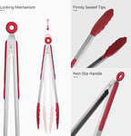 600ºF Heat Resistant Kitchen Tongs: U-Taste 12 inch Large Silicone Cooking Tong - Image 6