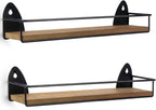 TJ.MOREE 2 Pack Spice Rack Wall Mount Rustic Style Hanging Spice Organizer - Image 8