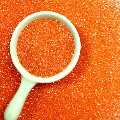 Edible Orange Sanding Sugar Sprinkles 142g/ 5.01oz Edible Sugar Crystals, Baking Cake Decorations Ice Cream Toppings and Cookie Decorating for Wedding Parties Valentines Halloween Christmas - Image 3
