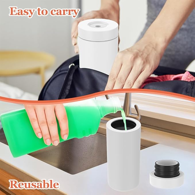 Silicone Dishwashing Soap Dispenser, Dish Soap Squeeze Bottle Silicone Divided - Image 3