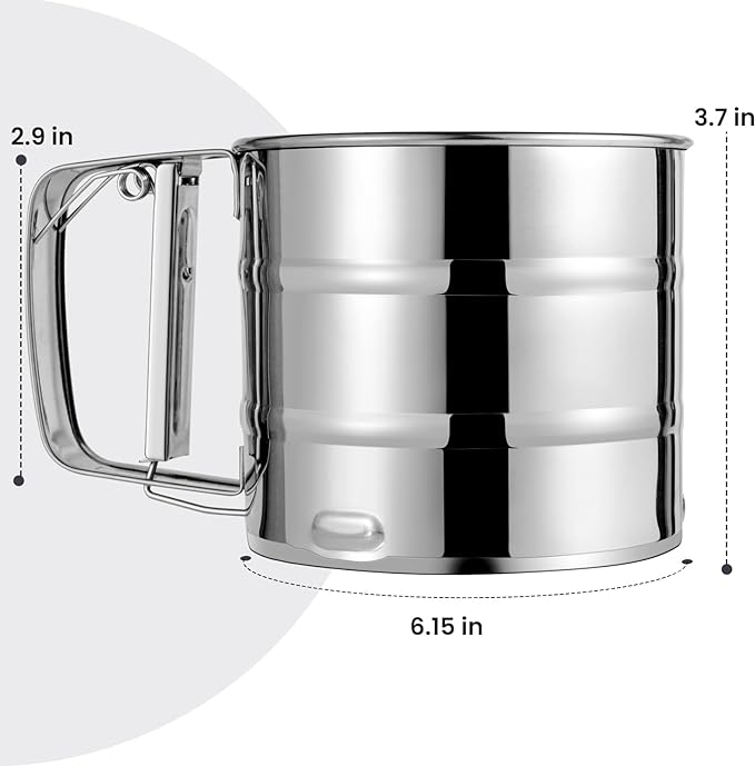 Flour Sifter, Stainless Steel Sifter - Image 2
