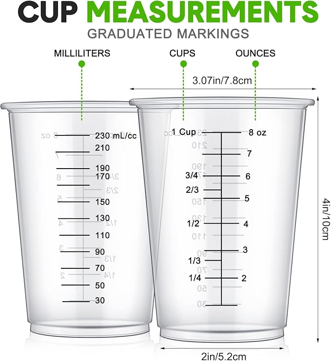 Yunsailing 200 Pack Disposable Measuring Cups - Image 2