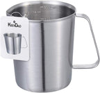 KSENDALO SUS304 Stainless Steel Measuring Cup Pitcher, 16oz/2Cup/500mL Metal by KSENDALO