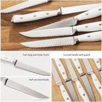 Alata 6-Piece White Steak Knives Set - Image 6