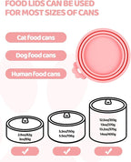 5 PCS Cat Food Can Covers Lids Set, Silicone Pet Food Can Lids - Image 6