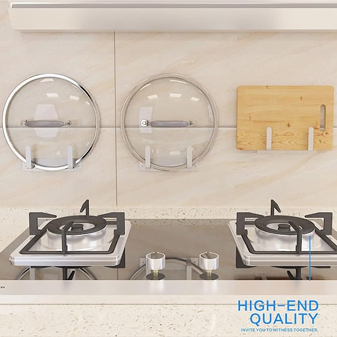 Stainless Steel Wall Mounted Cutting Board Holder Punch-free Multifunctional - Image 4