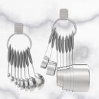 Measuring Cups & Spoons Set of 16, Wildone Stainless Steel Measuring Cups and - Image 5